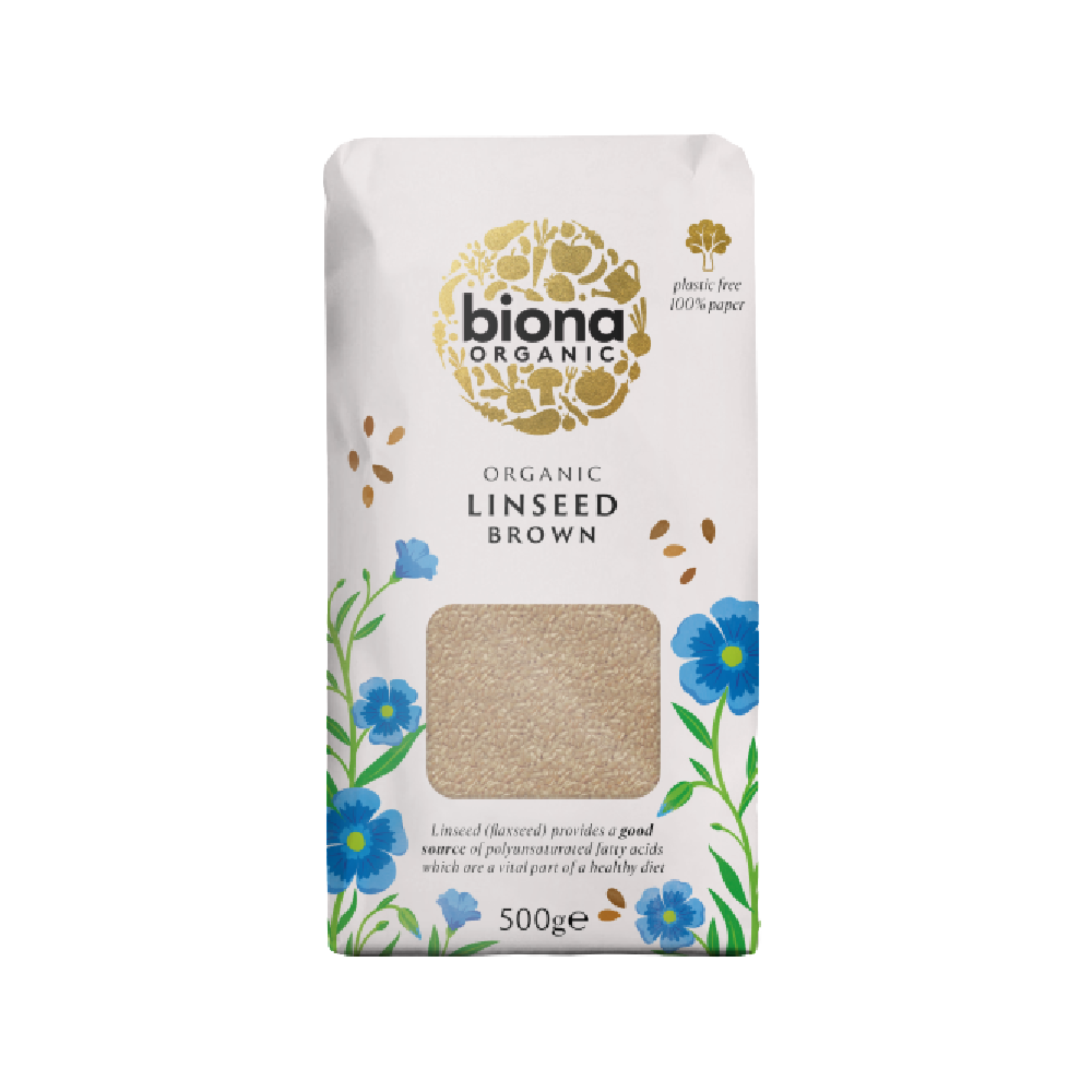 BIONA Organic Linseed Brown (OMEGA Rich) 500g (Case 6)