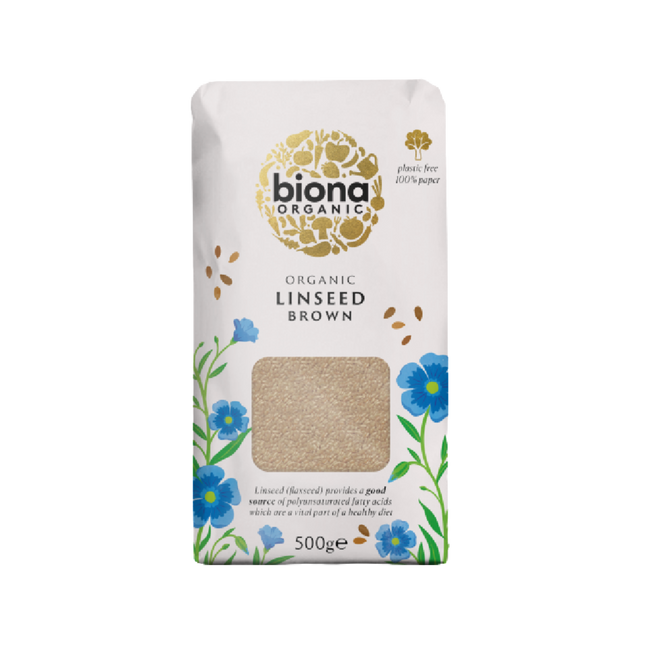 BIONA Organic Linseed Brown (OMEGA Rich) 500g (Case 6)