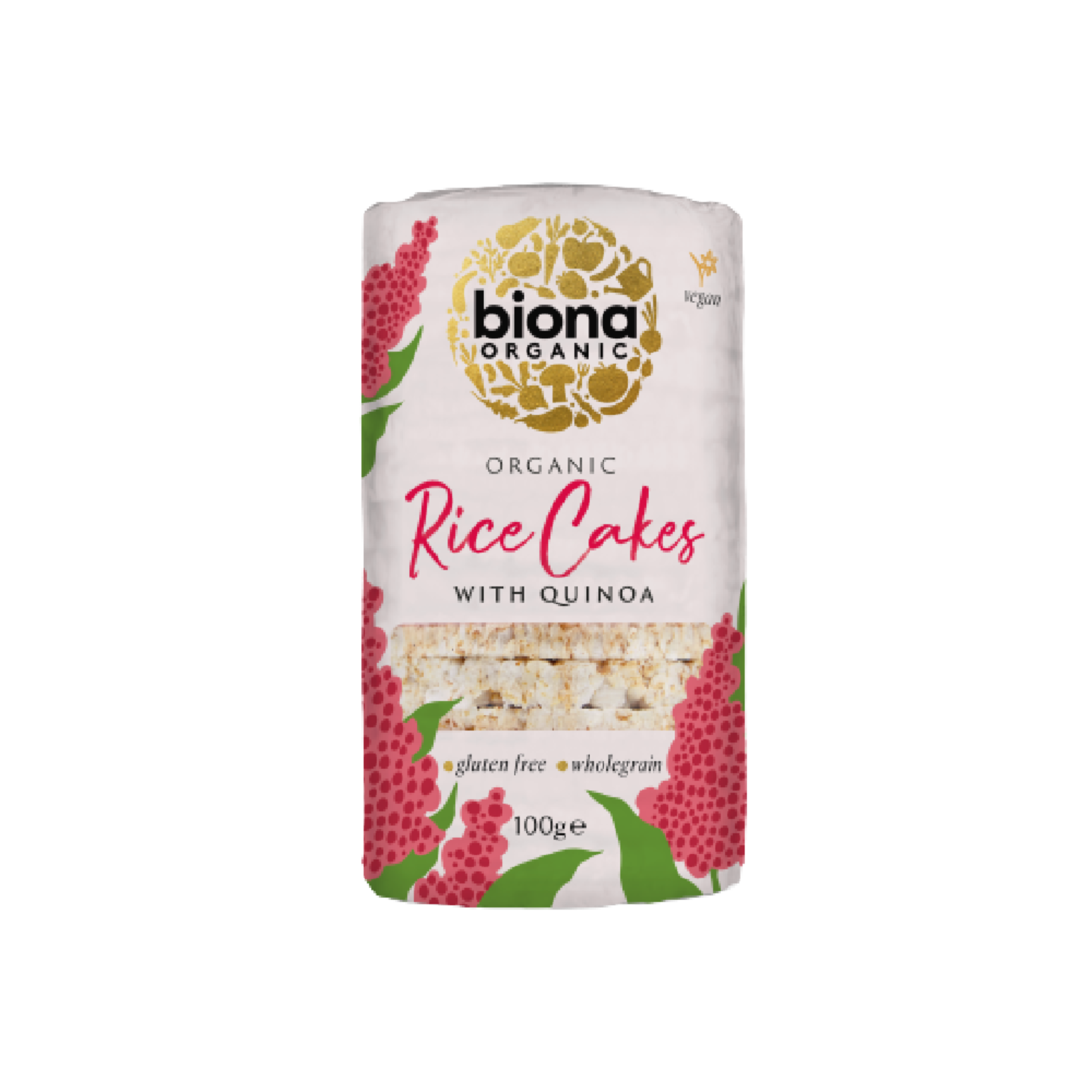 BIONA ORG Rice Cakes w/ Quinoa (low fat) Wholegrain 100g (Case 12)