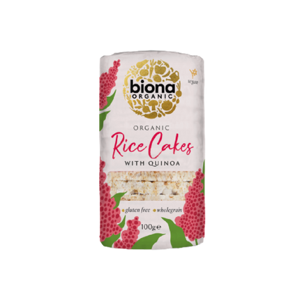BIONA ORG Rice Cakes w/ Quinoa (low fat) Wholegrain 100g (Case 12)