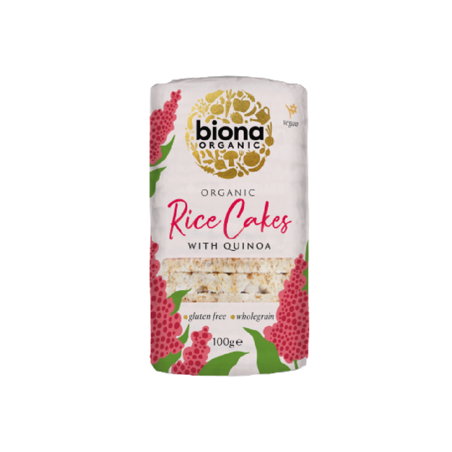BIONA ORG Rice Cakes w/ Quinoa (low fat) Wholegrain 100g (Case 12)
