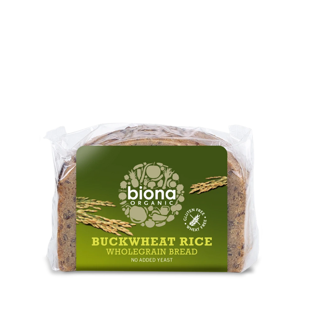 BIONA ORG GF Buckwheat & Rice Bread (yeast free) 250g - Longdan Online Supermarket