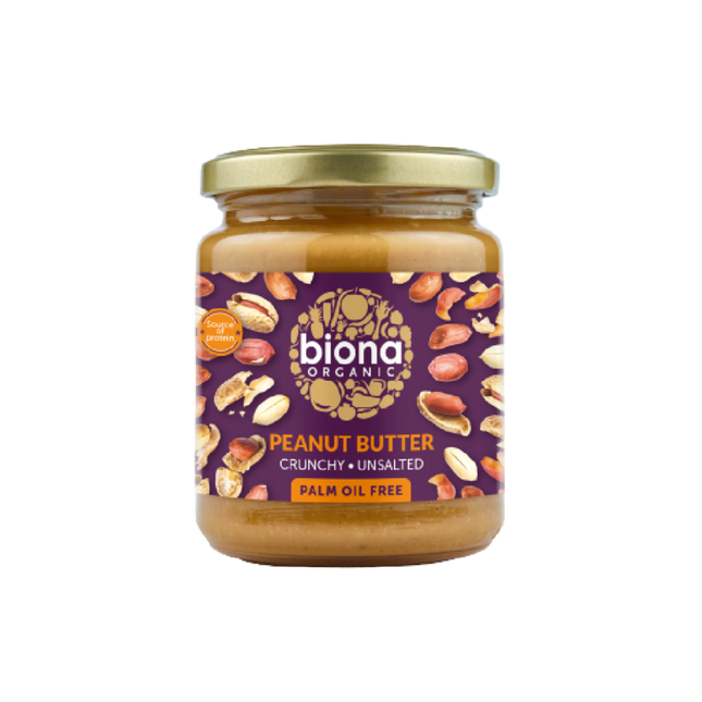 BIONA ORG Peanut Butter Crunchy - Unsalted 250g - Longdan Official