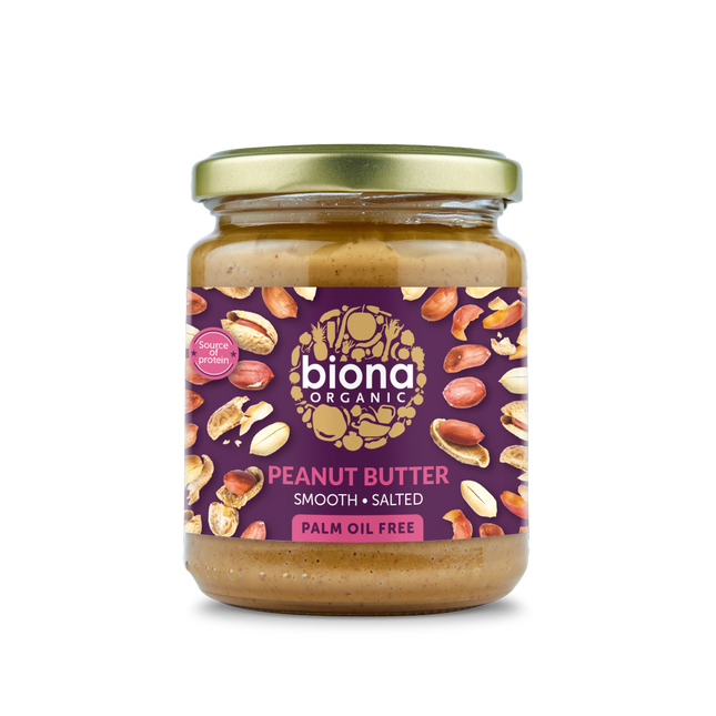 BIONA Organic Peanut Butter Smooth (w/ Sea salt) 250g - Longdan Online Supermarket