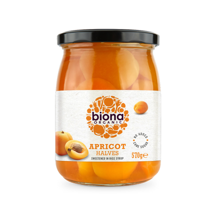 BIONA Organic Apricot Halves In Rice Syrup 570g - Longdan Online Supermarket