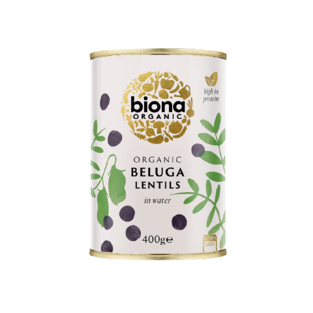 BIONA ORG Lentils Black Beluga 400g (Case 6)