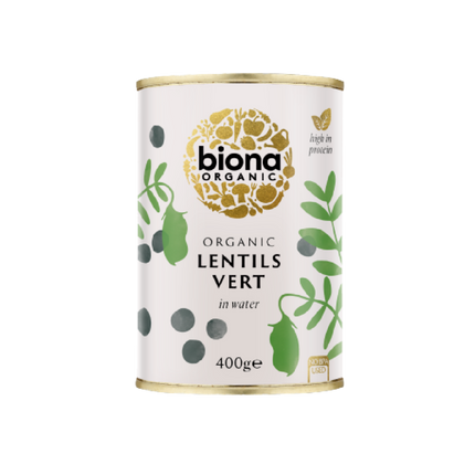 BIONA ORG Lentils Vert 400g (Case 6)