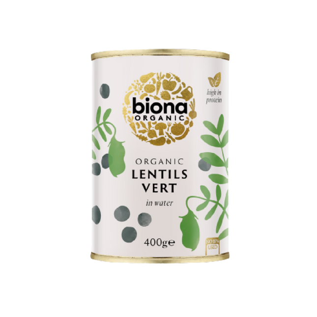 BIONA ORG Lentils Vert 400g (Case 6)