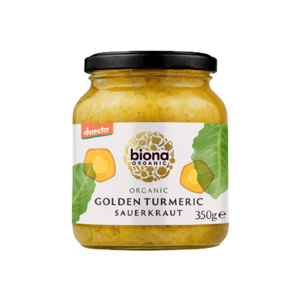 BIONA ORG Sauerkraut Golden Turmeric Demeter 350g (Case 6)