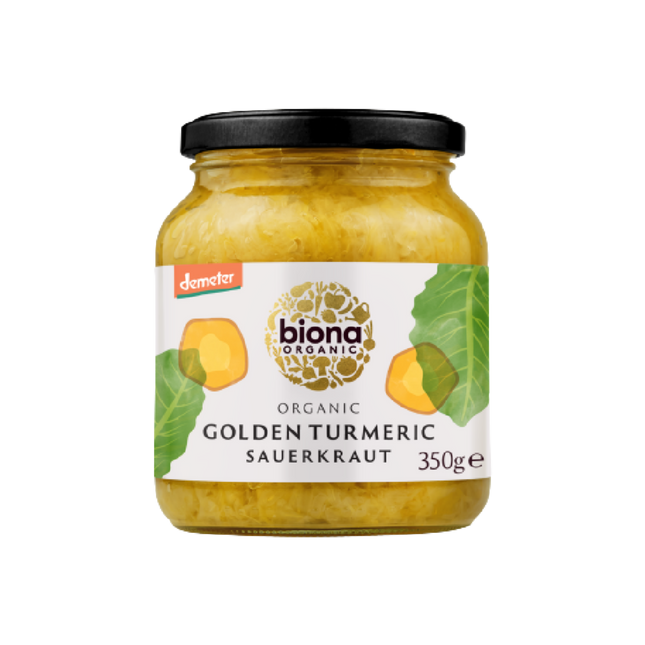 BIONA ORG Sauerkraut Golden Turmeric Demeter 350g (Case 6)