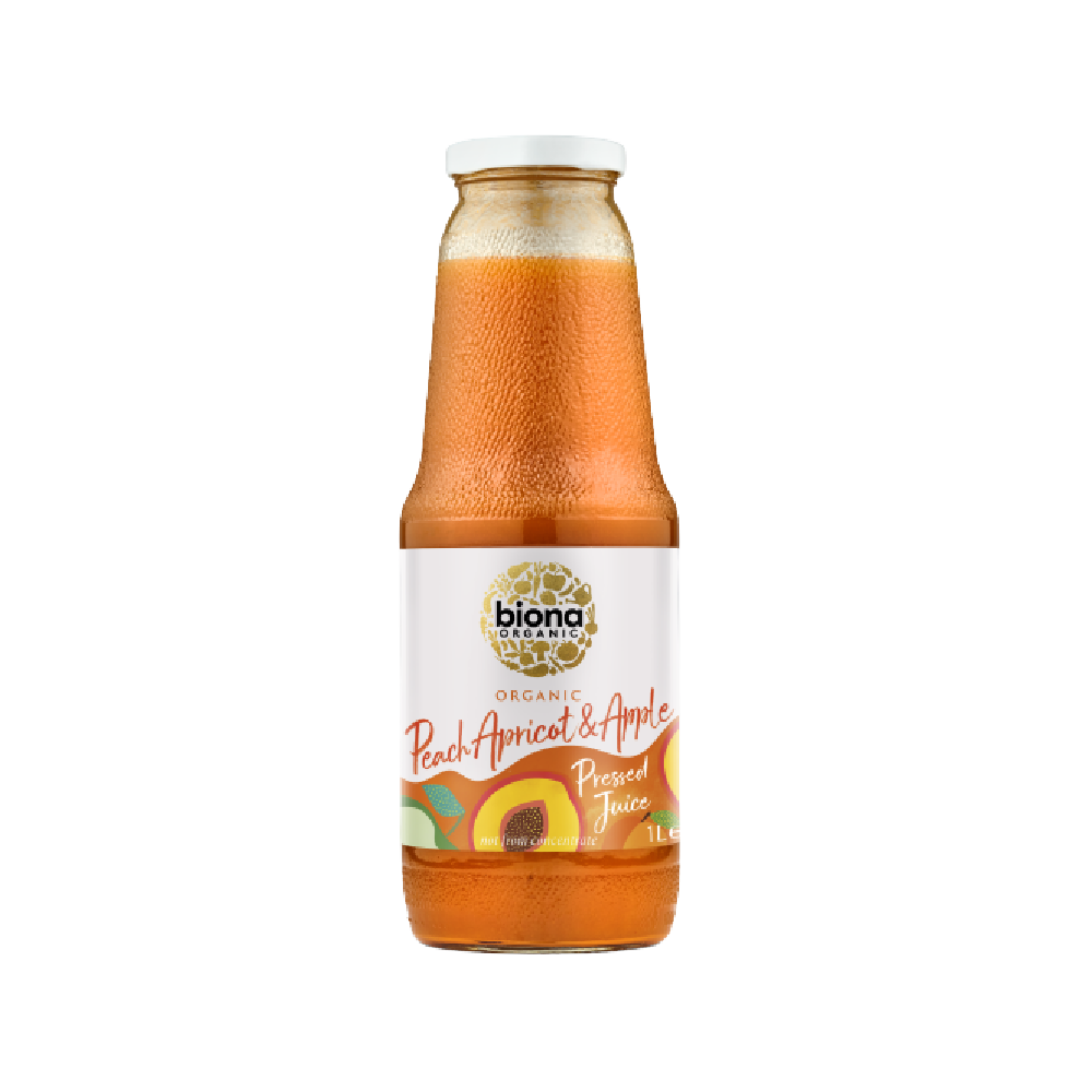 BIONA ORG Peach ,Apricot & Apple Juice - Pressed 1lt - Longdan Official