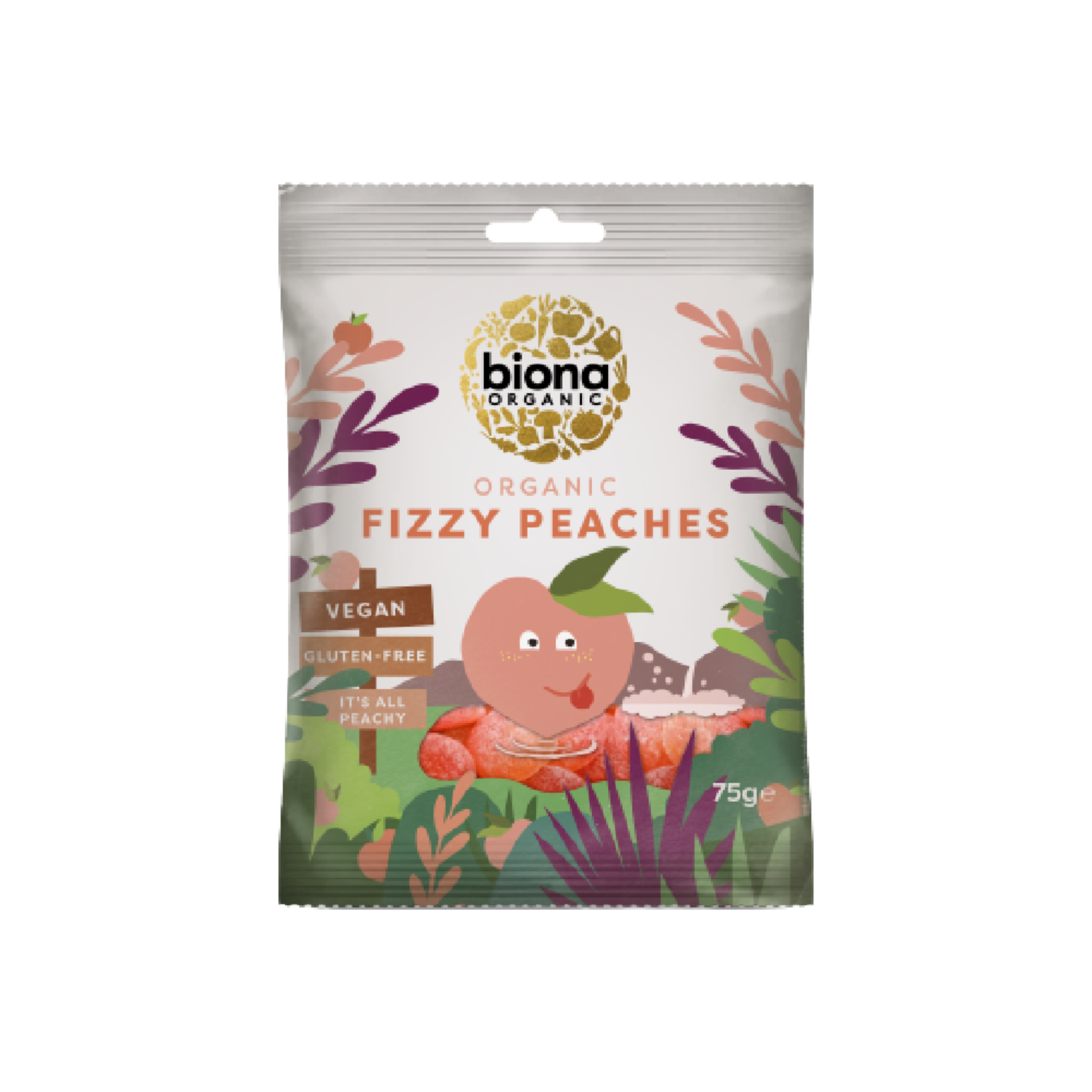 BIONA ORG Fizzy Peaches 75g (Case 10)