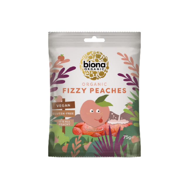 BIONA ORG Fizzy Peaches 75g (Case 10)
