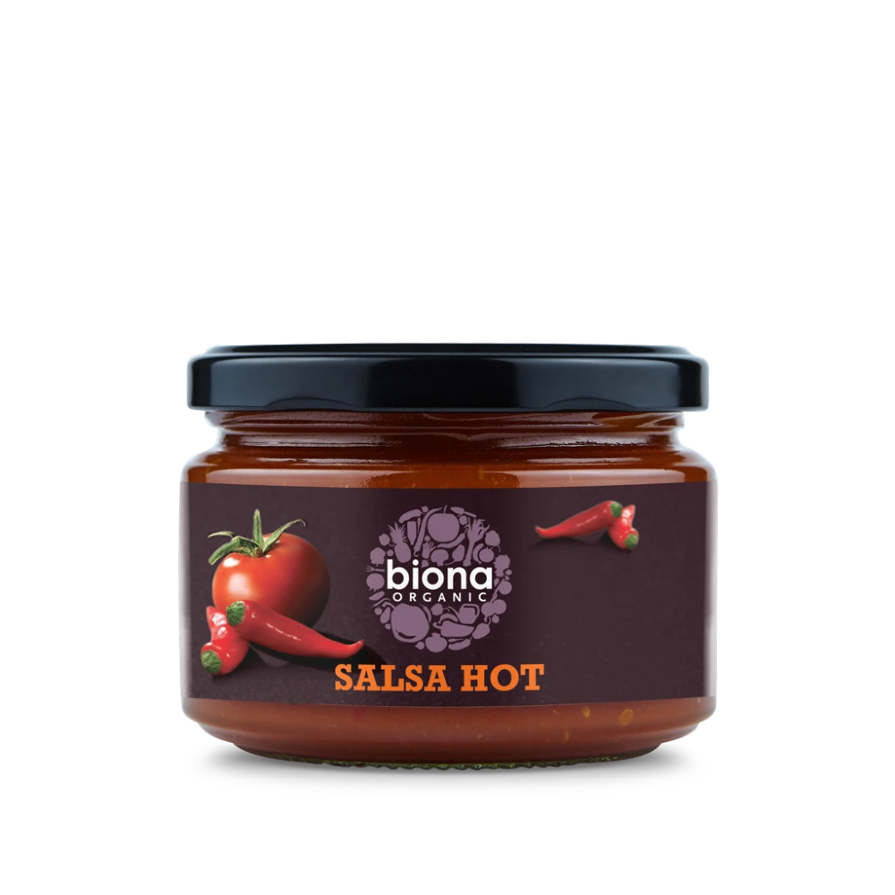 BIONA Organic Salsa Dip Sauce - Hot / Picante - Vegan 260g - Longdan Online Supermarket