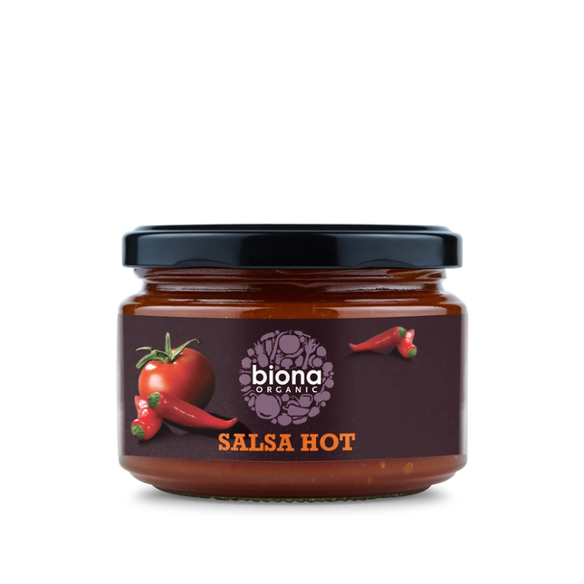 BIONA Organic Salsa Dip Sauce - Hot / Picante - Vegan 260g - Longdan Online Supermarket