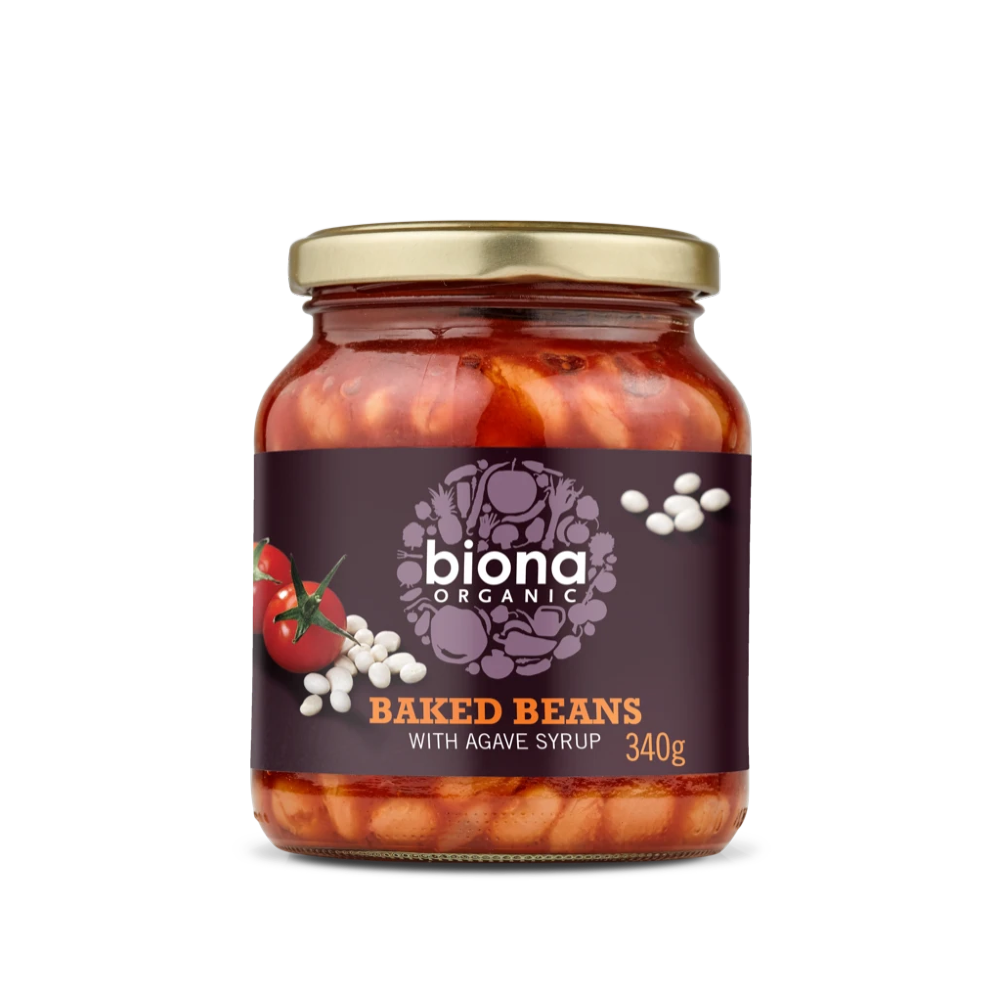 BIONA Organic Baked Beans in Tomato Sauce in Glass Jars 340g - Longdan Online Supermarket