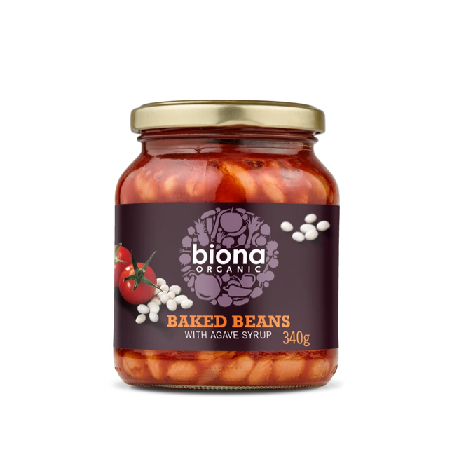 BIONA Organic Baked Beans in Tomato Sauce in Glass Jars 340g - Longdan Online Supermarket