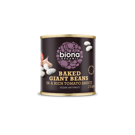 BIONA Organic Baked Giant Beans in Tomato Sauce - no BPA 230g - Longdan Online Supermarket