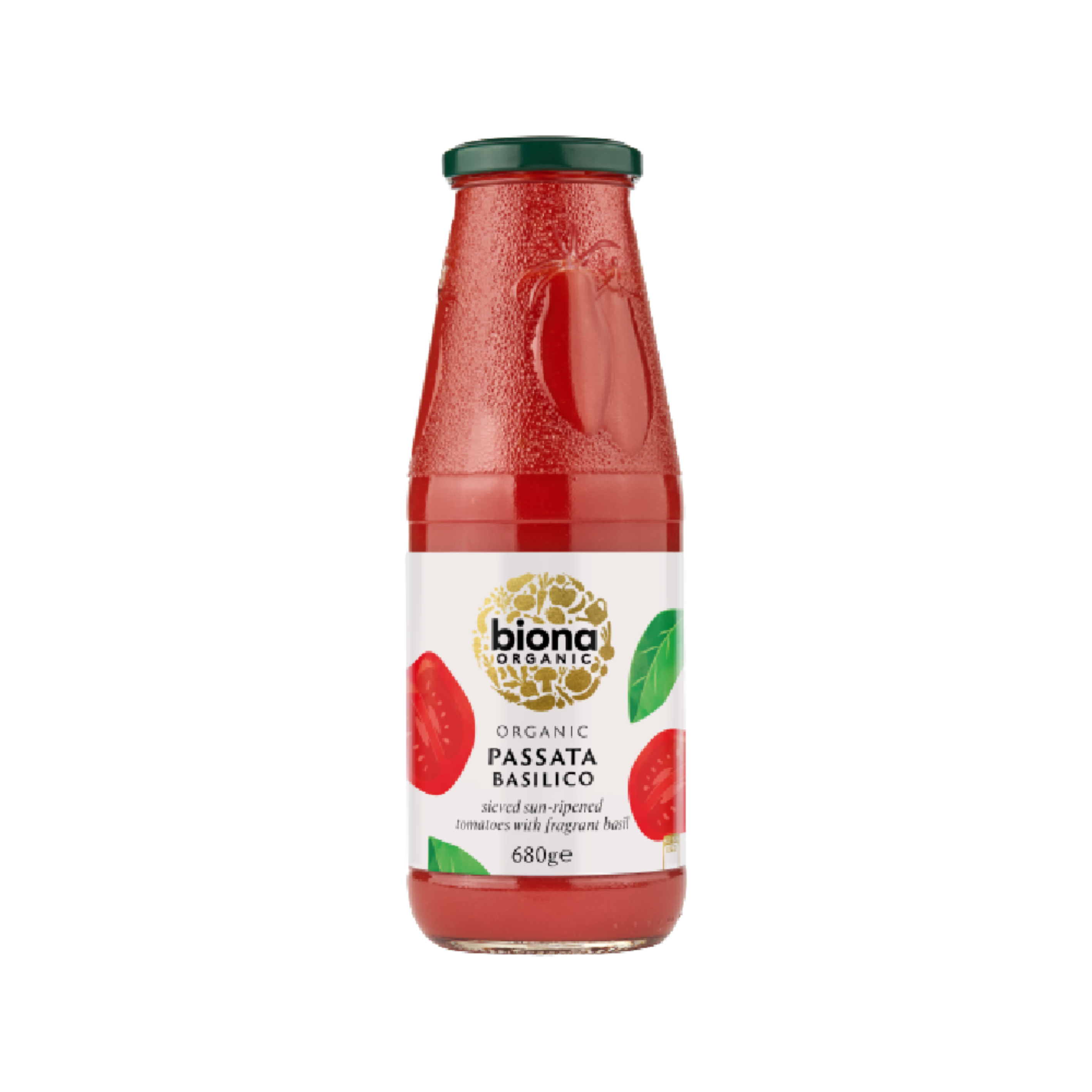 BIONA ORG Passata Basilico -w/ fresh Basil - no BPA 680g (Case 12)