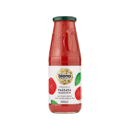 BIONA ORG Passata Basilico -w/ fresh Basil - no BPA 680g (Case 12)