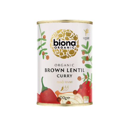 BIONA ORG Brown Lentil Curry - no BPA 400g (Case 6)
