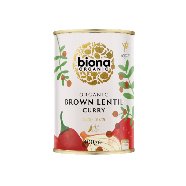 BIONA ORG Brown Lentil Curry - no BPA 400g (Case 6)