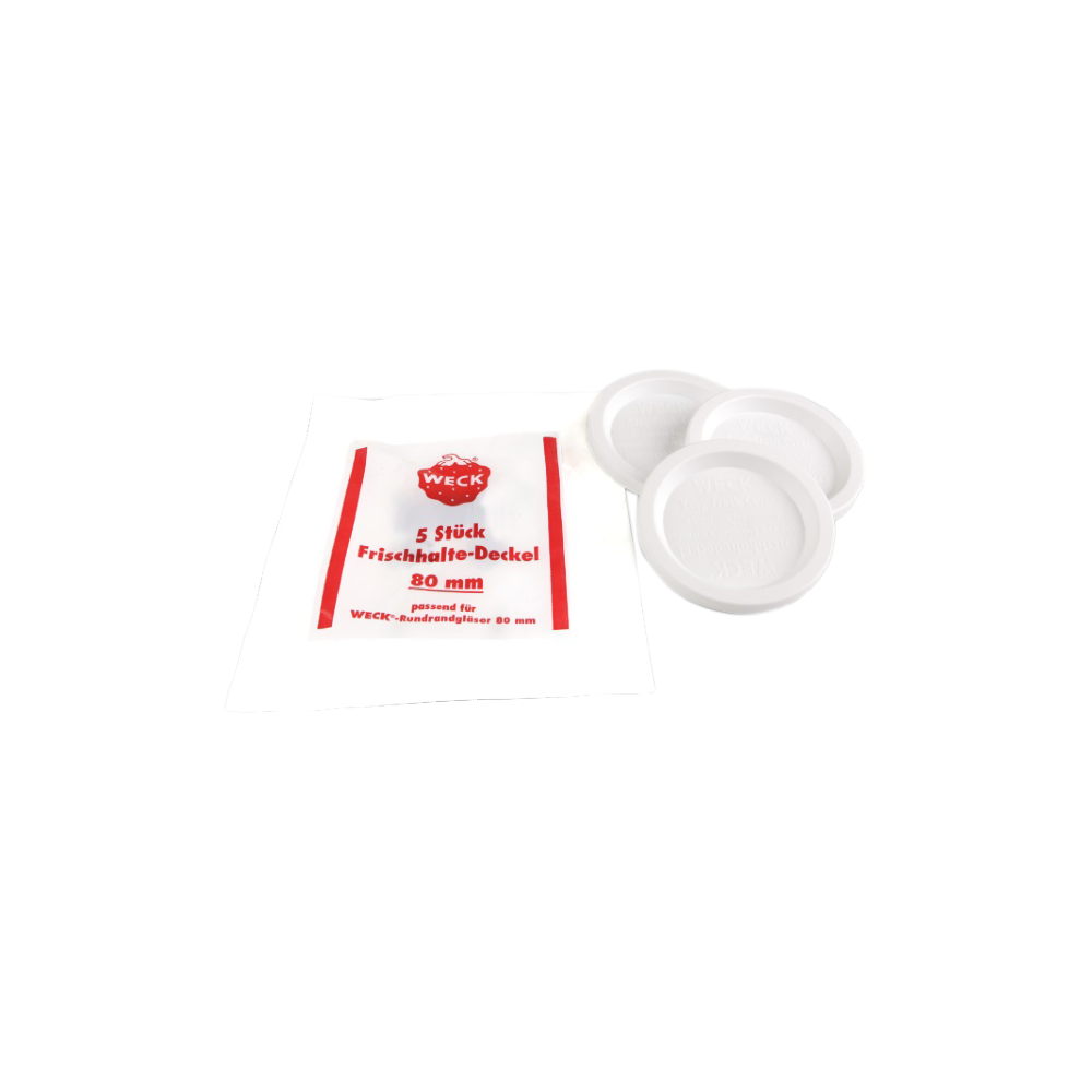 WECK Keep Fresh Cover (Round Rim: 80mm - Set of 5PCS) - Longdan Online Supermarket