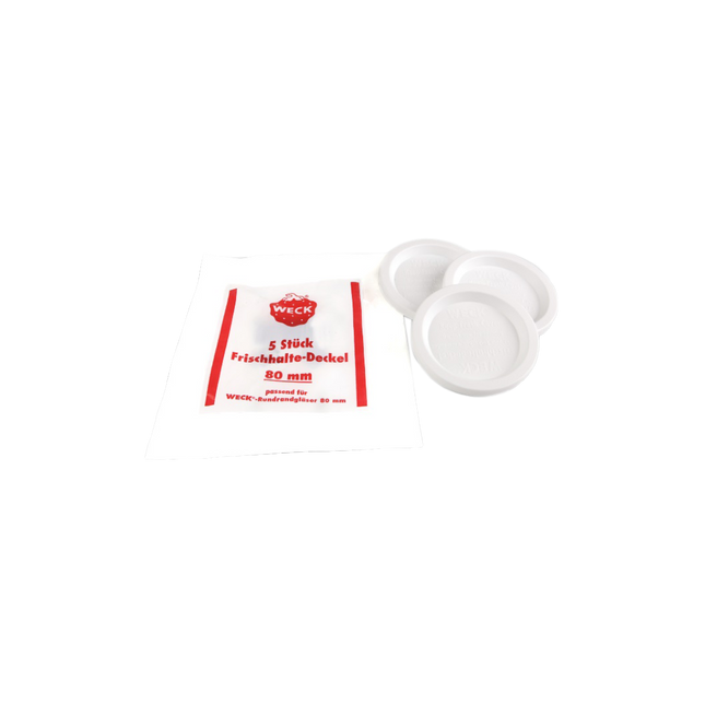 WECK Keep Fresh Cover (Round Rim: 80mm - Set of 5PCS) - Longdan Online Supermarket