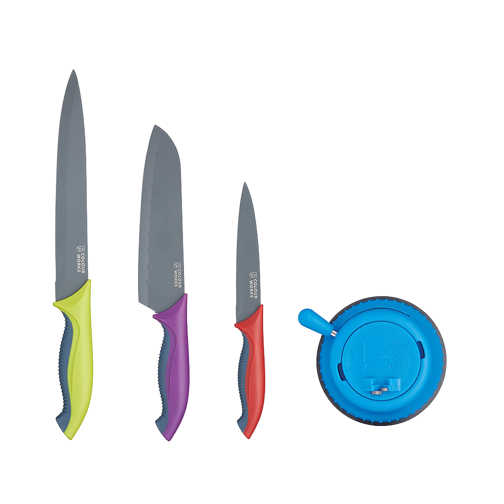 Colourworks Knife Set 4 Pieces With Sharpener - Longdan Official Online Store