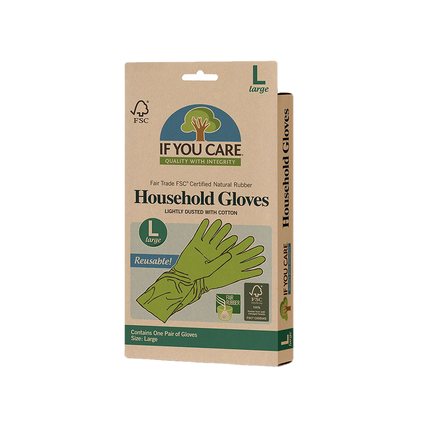 If You Care FSC Certified Fair Trade Rubber Latex Household Gloves Large - Longdan Online Supermarket