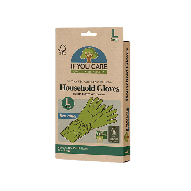 If You Care FSC Certified Fair Trade Rubber Latex Household Gloves Large - Longdan Online Supermarket