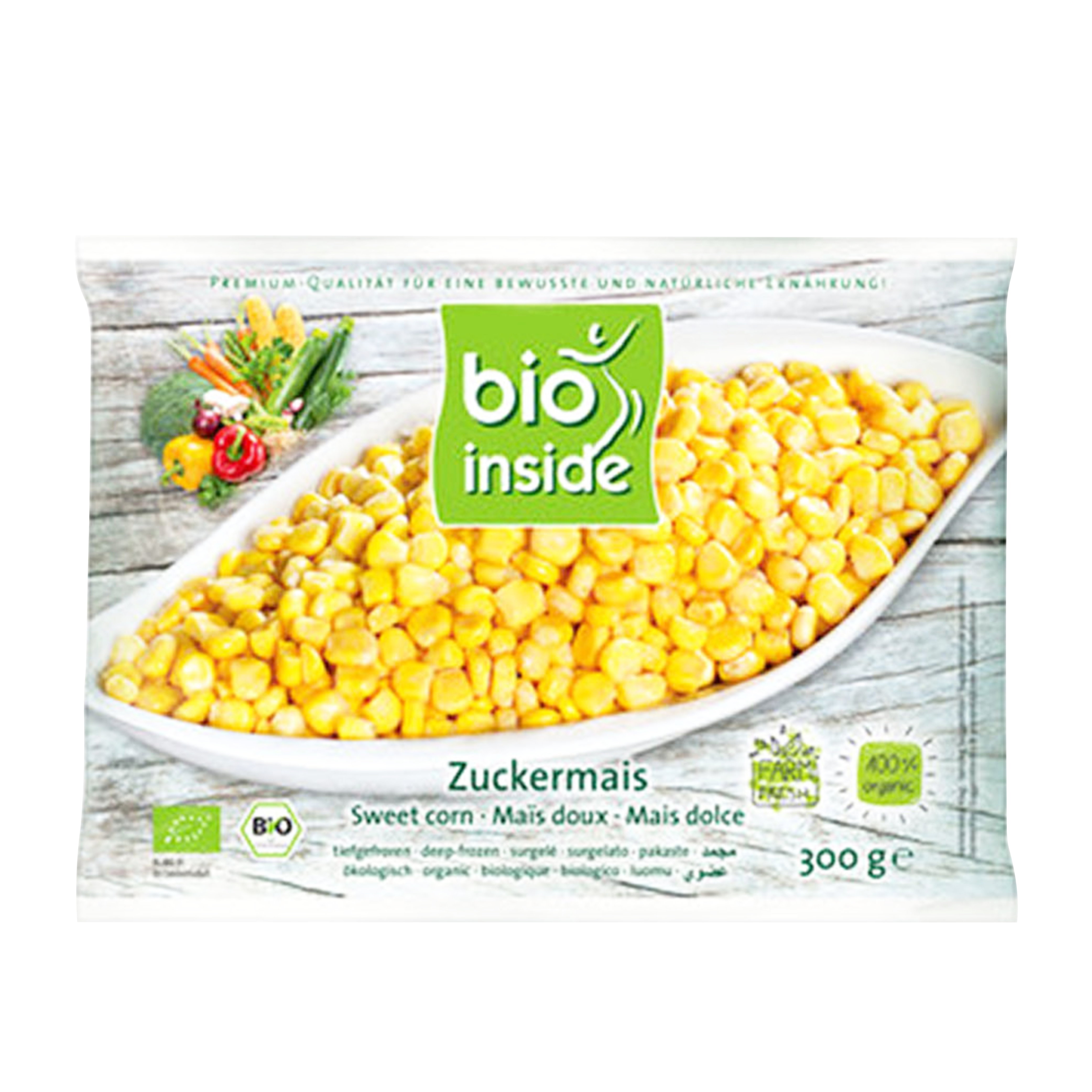 Bio Inside Organic Sweetcorn 300g (Frozen) - Longdan Official