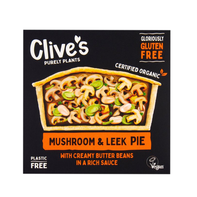CLIVE'S Org G/F Mushroom & Leek Pie 250g (Frozen) - Longdan Official