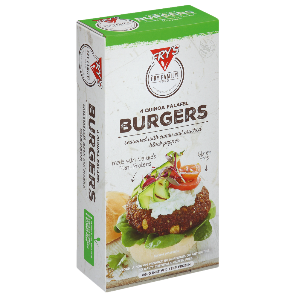 FRYS 4 Quinoa Falafel Burgers 260g (Frozen) - Longdan Online Supermarket