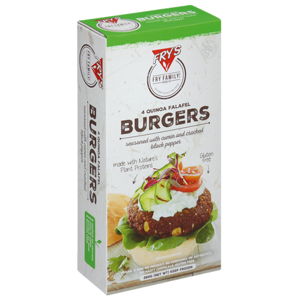 FRYS 4 Quinoa Falafel Burgers 260g (Frozen) - Longdan Online Supermarket