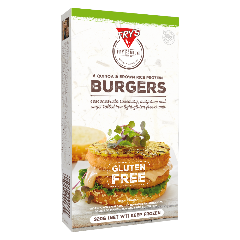 FRYS 4 Quinoa & Brown Rice Protein Burgers 320g (Frozen) - Longdan Online Supermarket