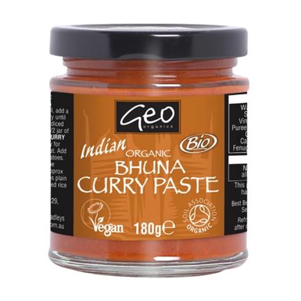 GEO ORGANICS Bhuna Curry Paste 180g - Longdan Official