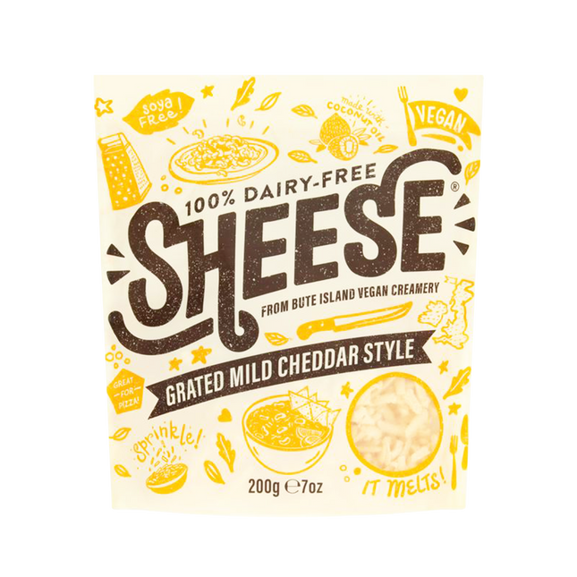 BUTE ISLAND FOODS Grated Mature Cheddar Style 200g - Longdan Official