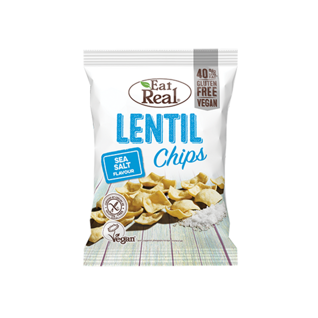 EAT REAL Lentil Chips Sea Salt 113g - Longdan Online Supermarket