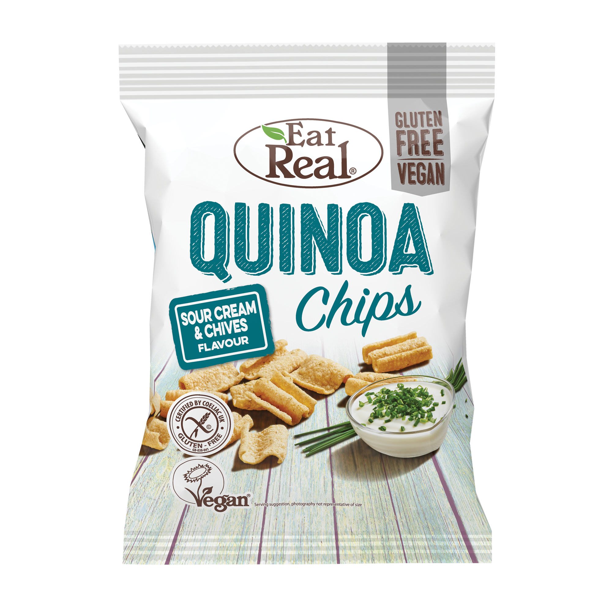 EAT REAL Quinoa Cream & Chive Chips 30g - Longdan Online Supermarket