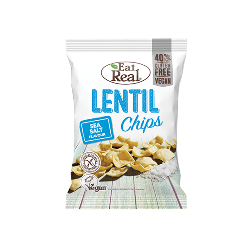 EAT REAL Lentil Sea Salted Chips 40g - Longdan Online Supermarket