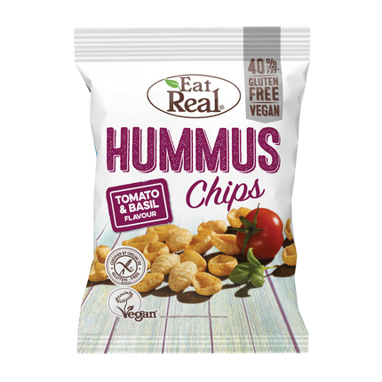 EAT REAL Hummus Tomato & Basil Chips 45g - Longdan Online Supermarket