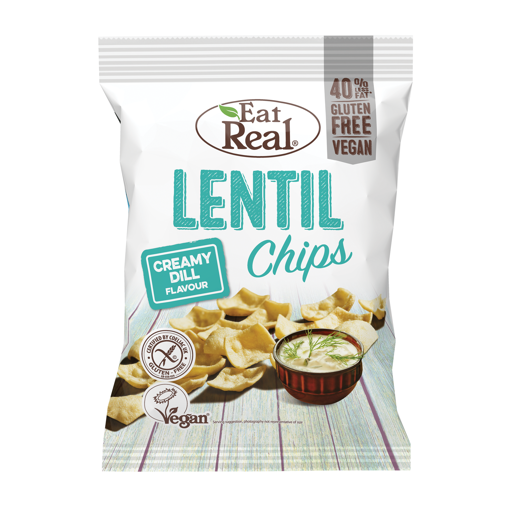 EAT REAL Lentil Creamy Dill Chips 40g - Longdan Online Supermarket