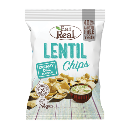 EAT REAL Lentil Creamy Dill Chips 40g - Longdan Online Supermarket