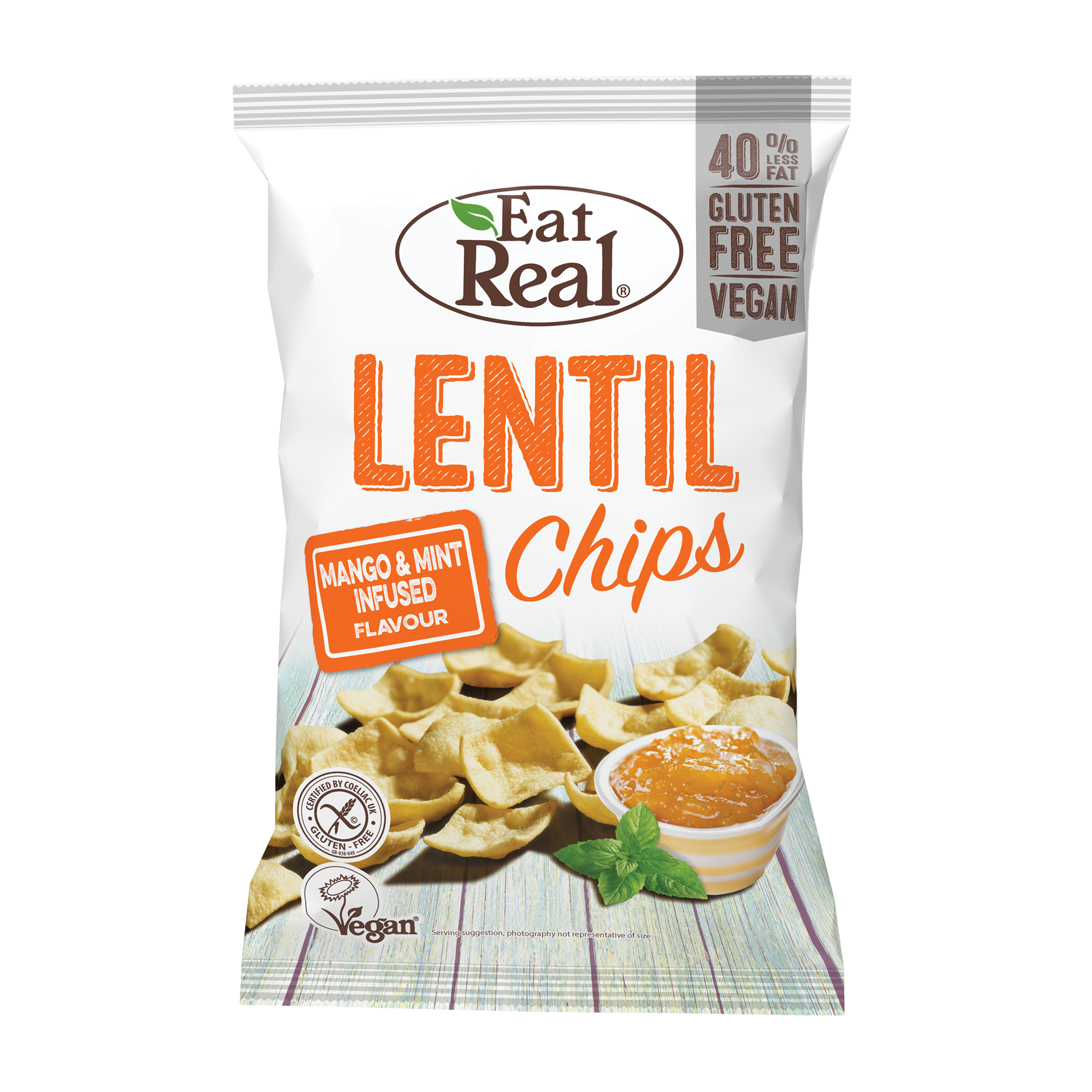 EAT REAL Lentil Chips Mango & Mint 40g - Longdan Online Supermarket