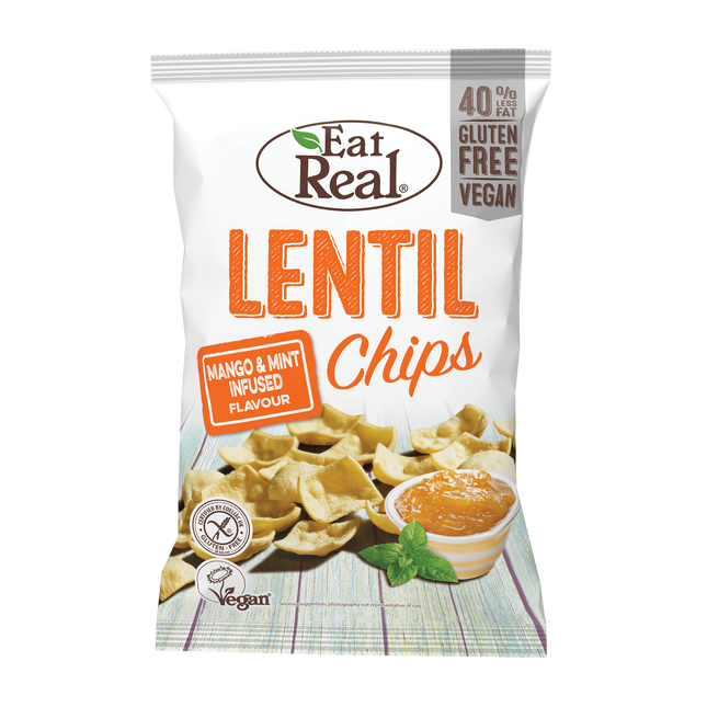 EAT REAL Lentil Chips Mango & Mint 40g - Longdan Online Supermarket