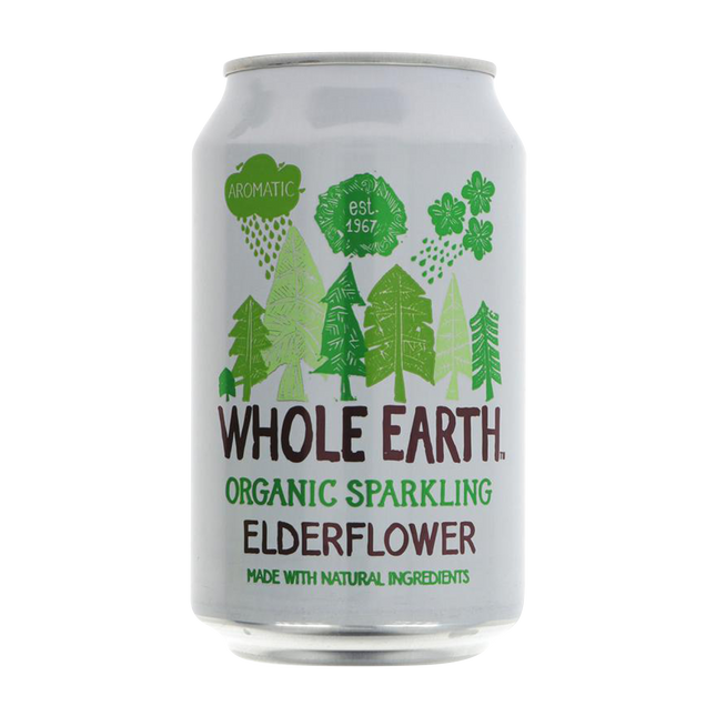 WHOLE EARTH Organic Sparkling Elderflower 330ml - Longdan Online Supermarket