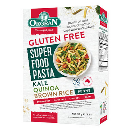 ORGRAN - GF Super Trio Penne-Kale Quinoa Brown Rice 250g - Longdan Online Supermarket