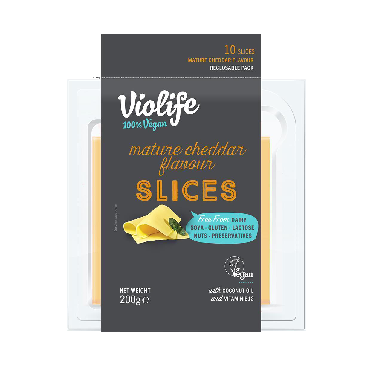 VIOLIFE Sleeved Slices - Mature Cheddar 200g (Frozen) - Longdan Official