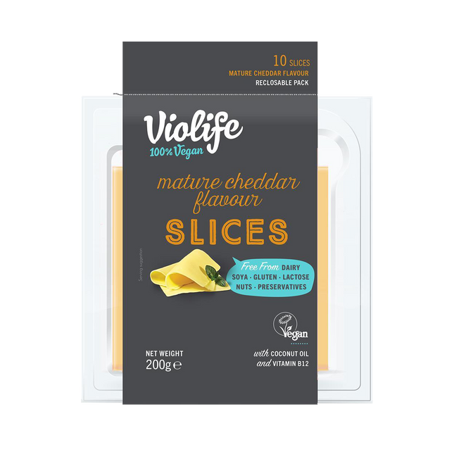 VIOLIFE Sleeved Slices - Mature Cheddar 200g (Frozen) - Longdan Official
